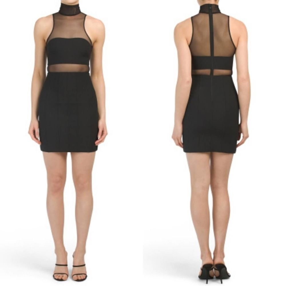 Cinq à Sept Black Sleeveless Bodycon Carmen Party Dress US 4